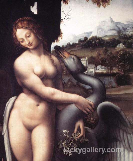 Leda Close up, Leonardo Da Vinci's high quality hand-painted oil painting reproduction